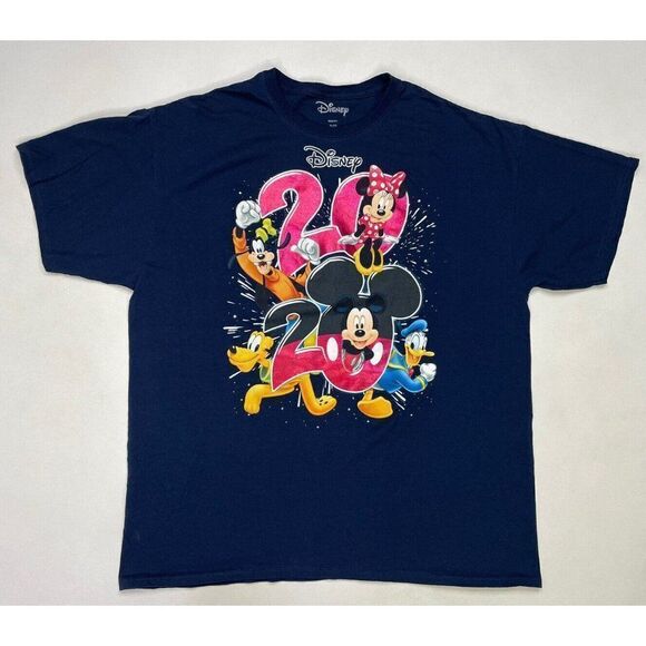 Walt Disney World Mickey Mouse And Friends 2020 Graphic T-shirt Men XL Blue - Picture 1 of 5